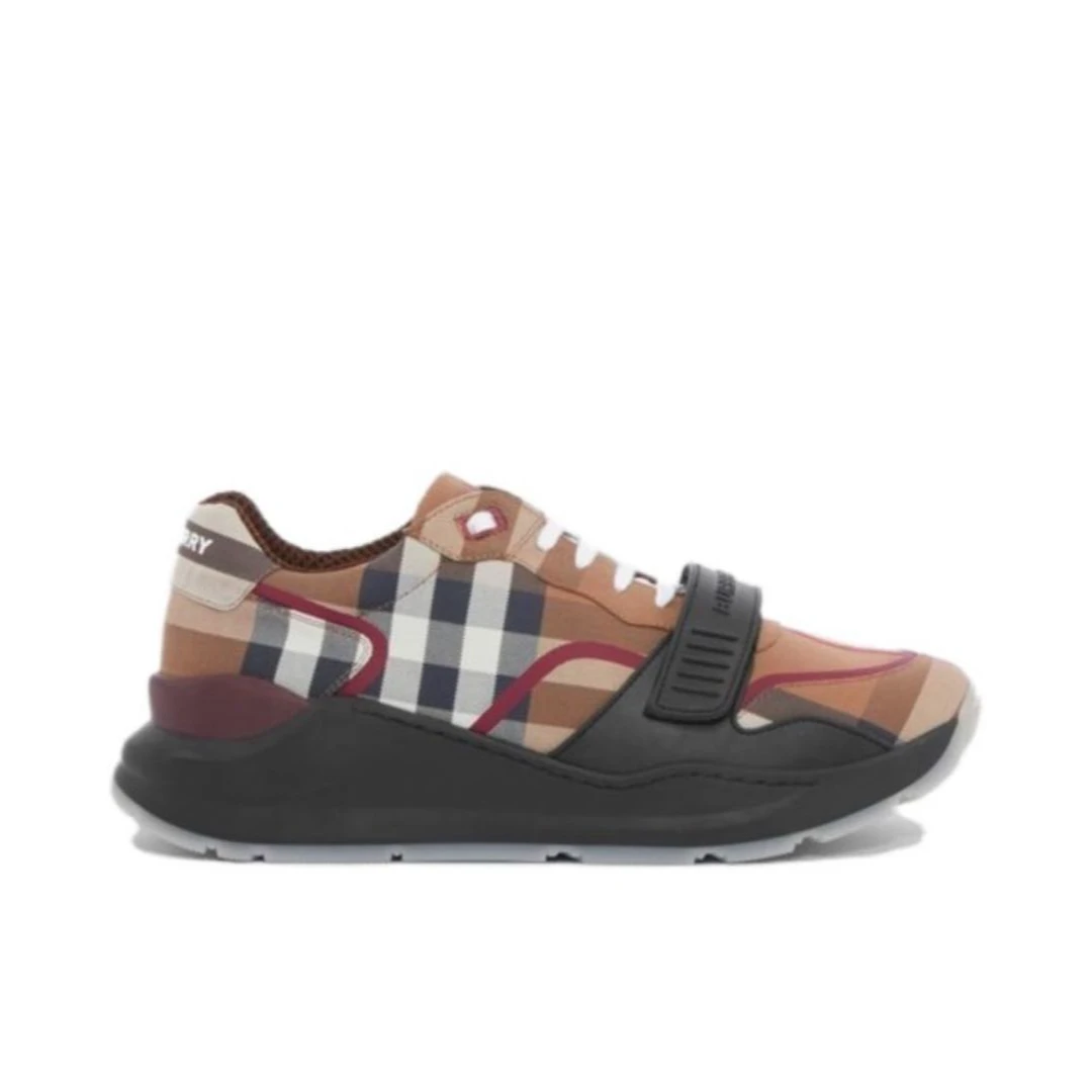 全新未使用 BURBERRY/博柏利 时尚潮流格纹休闲低帮运动鞋8052971