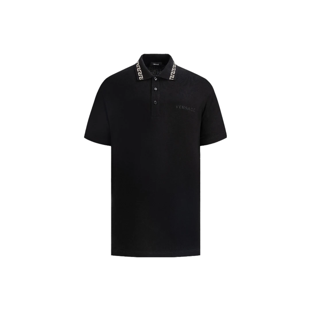 未使用 VERSACE/范思哲 字母刺绣标直筒短袖Polo衫 1011851 ys