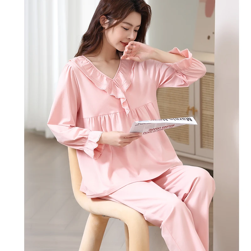 春秋季新款本命年红色睡衣女简约轻奢高级感家居服婚庆套装可外穿