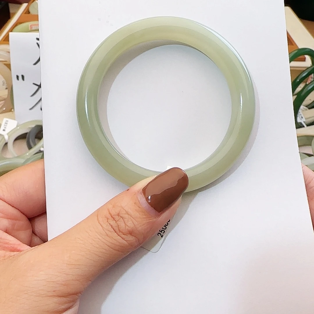 和田玉手镯未镶嵌54-55