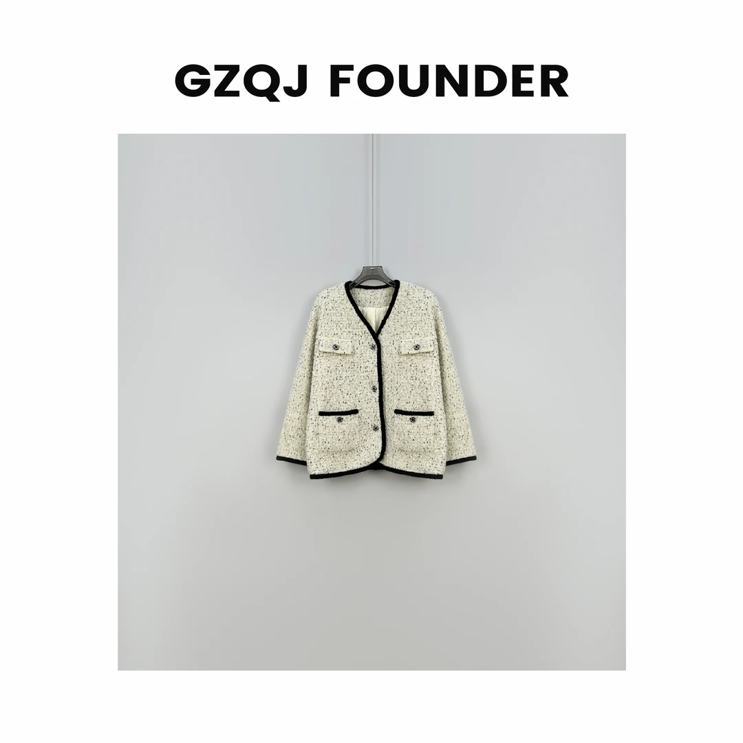 反季！ 【半暮】 100羊毛！高质感百搭小香风外套上衣女装79104