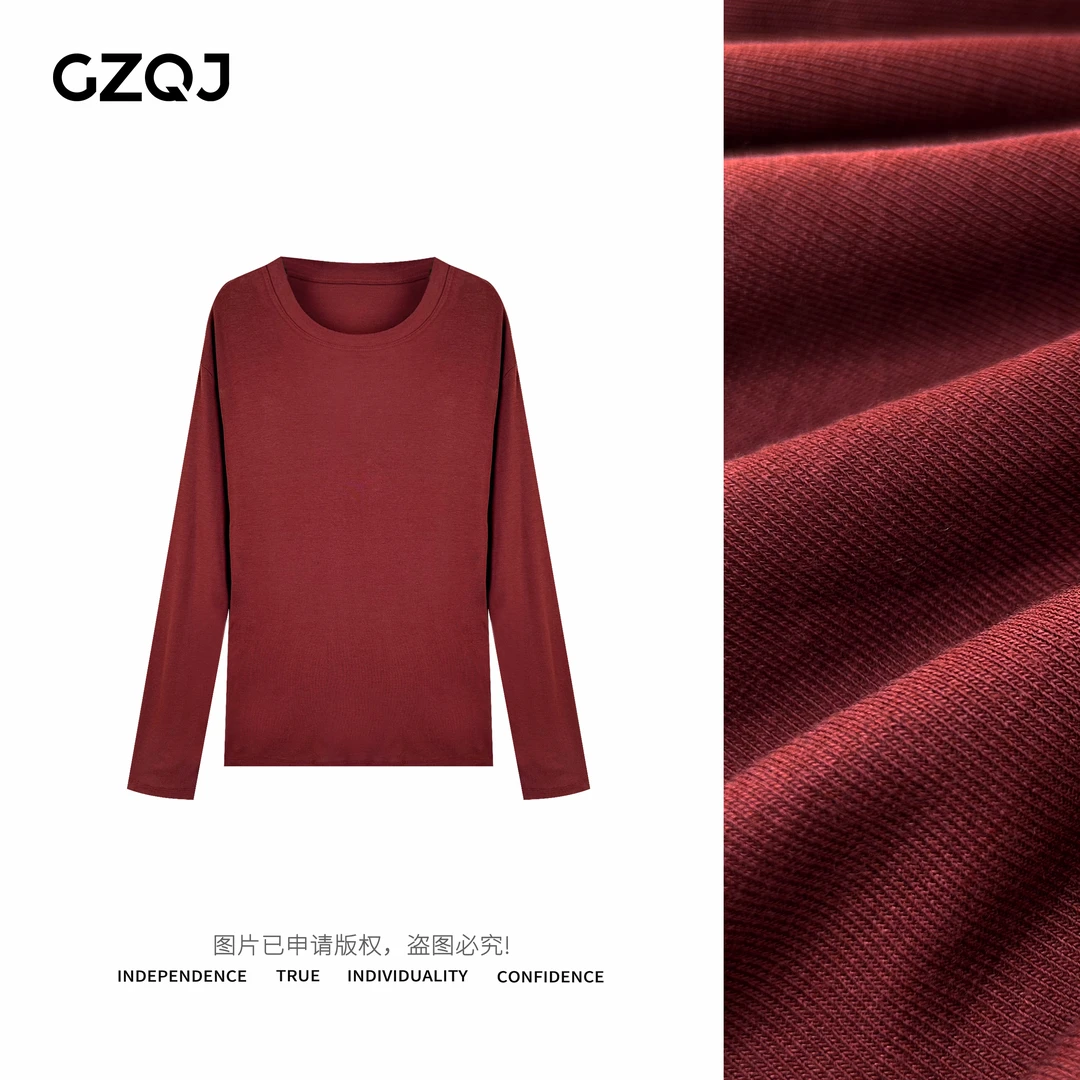 老琴私服【少女时代】小众设计百搭长袖新款T恤上衣女 7125