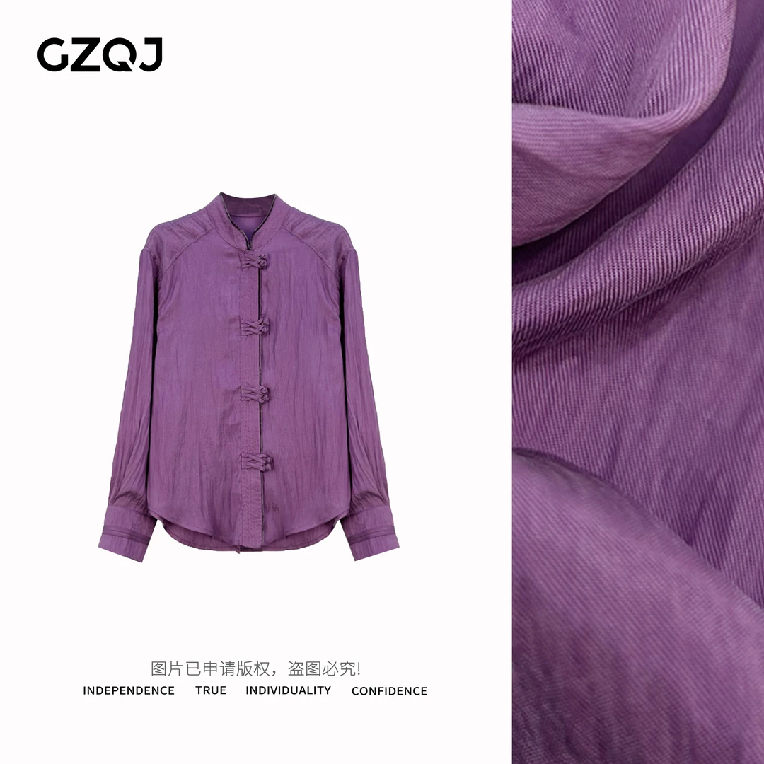 老琴私服【暗香浮动】100醋酸!2024春季新款复古国风盘扣衬衫2890