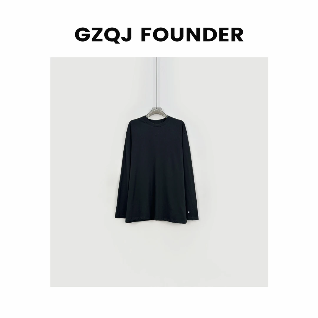 GZQJ【博主单品】小众设计感数字袖口长袖T恤1075