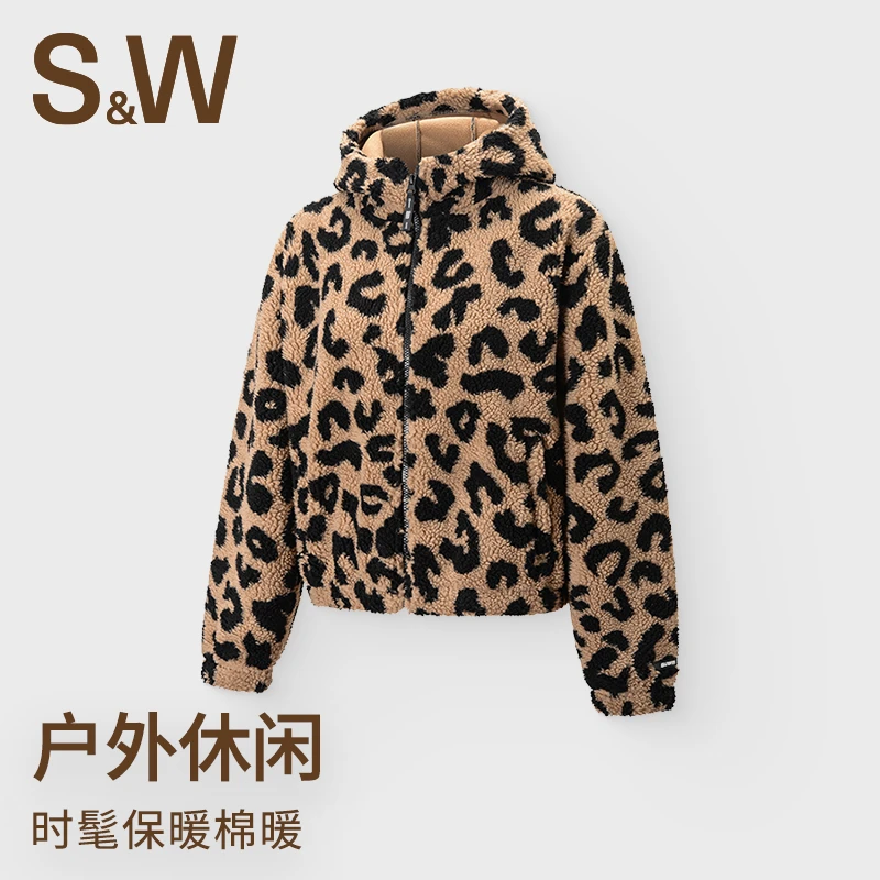 SW速惟 秋冬保暖短款羊羔绒女士时尚绒面双面绒 1978