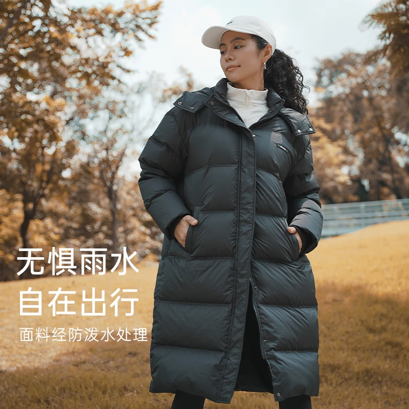 SW速惟 冬季保暖中长款运动白鸭绒羽绒外套1991