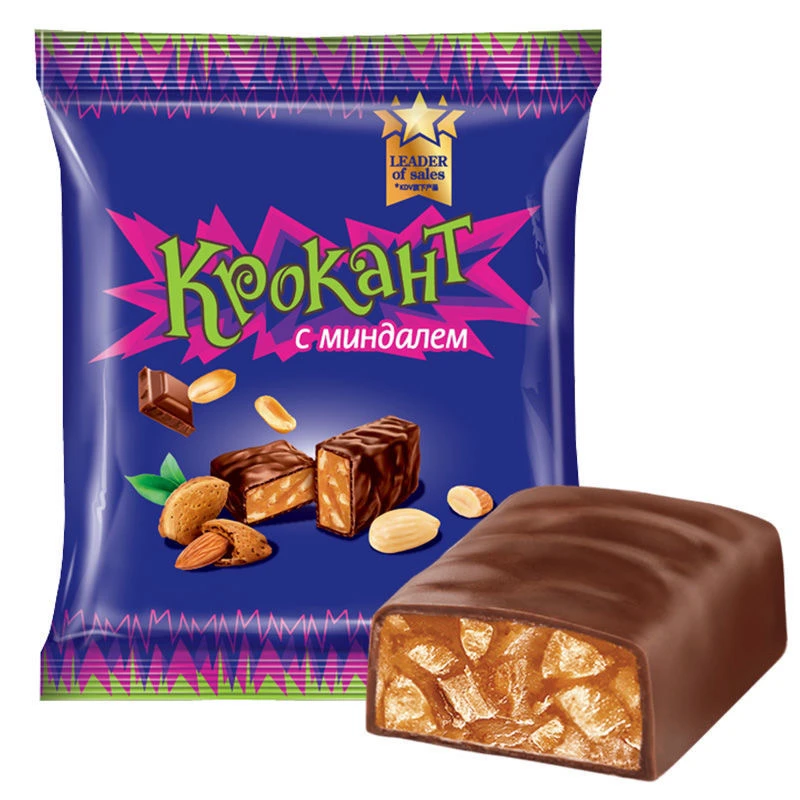 yf 俄罗斯原装进口正品紫皮糖巧克力夹心酥糖500克喜糖年货零食