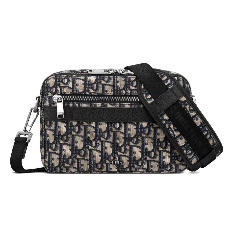 99新 DIOR/迪奥 老花满印新款信使包邮差包斜挎包