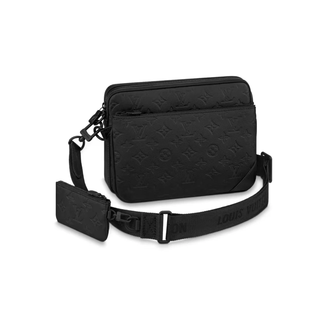 99新 LouisVuitton/路易威登 Trio新款全皮老花压纹三合一邮差包