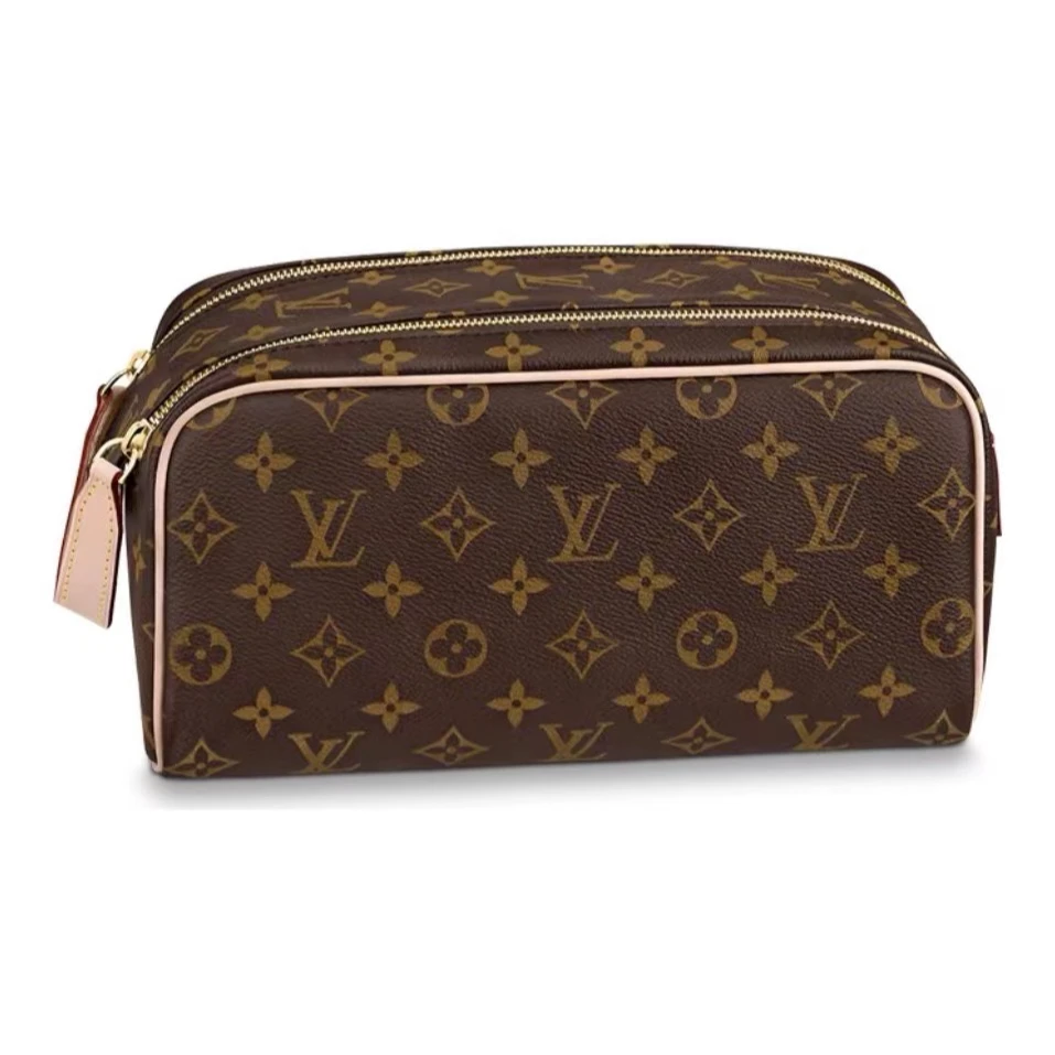 全新未使用 LouisVuitton/路易威登 doppkit棕老花洗漱包芯片款