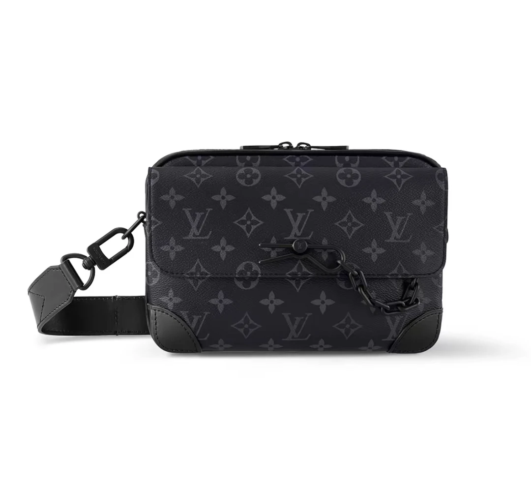 99新 LouisVuitton/路易威登 新款steamer黑武士老花斜挎包