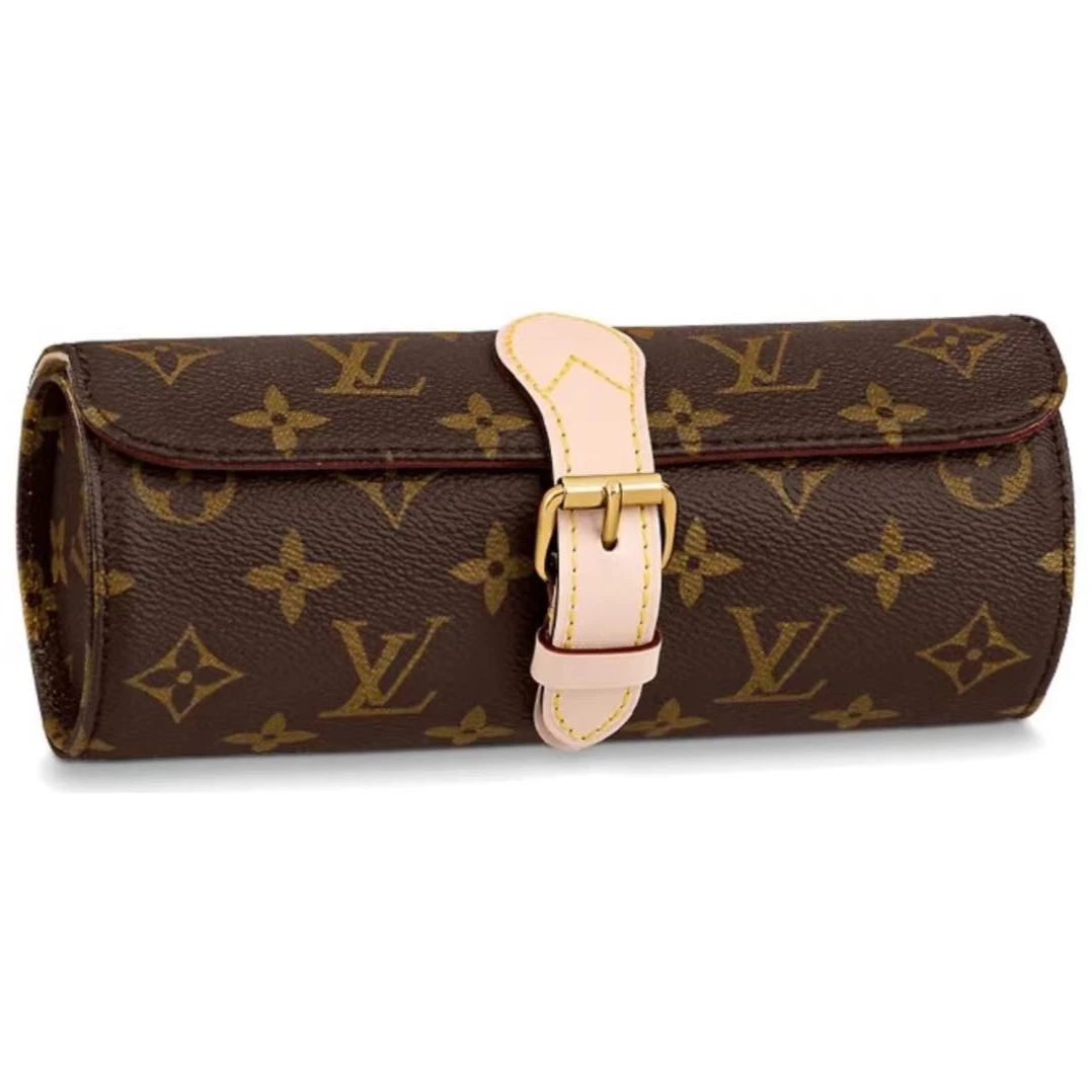 99新 LouisVuitton/路易威登 棕老花三格表盒