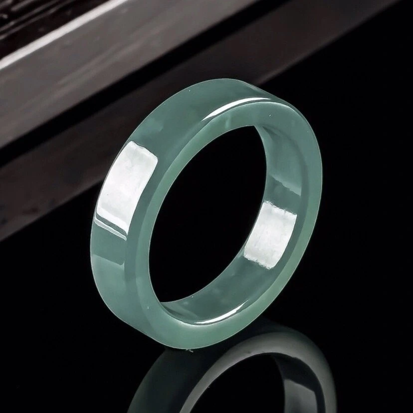 缅甸天然翡翠A货水润方边戒指女款绿色测量指环高冰精美时尚女士