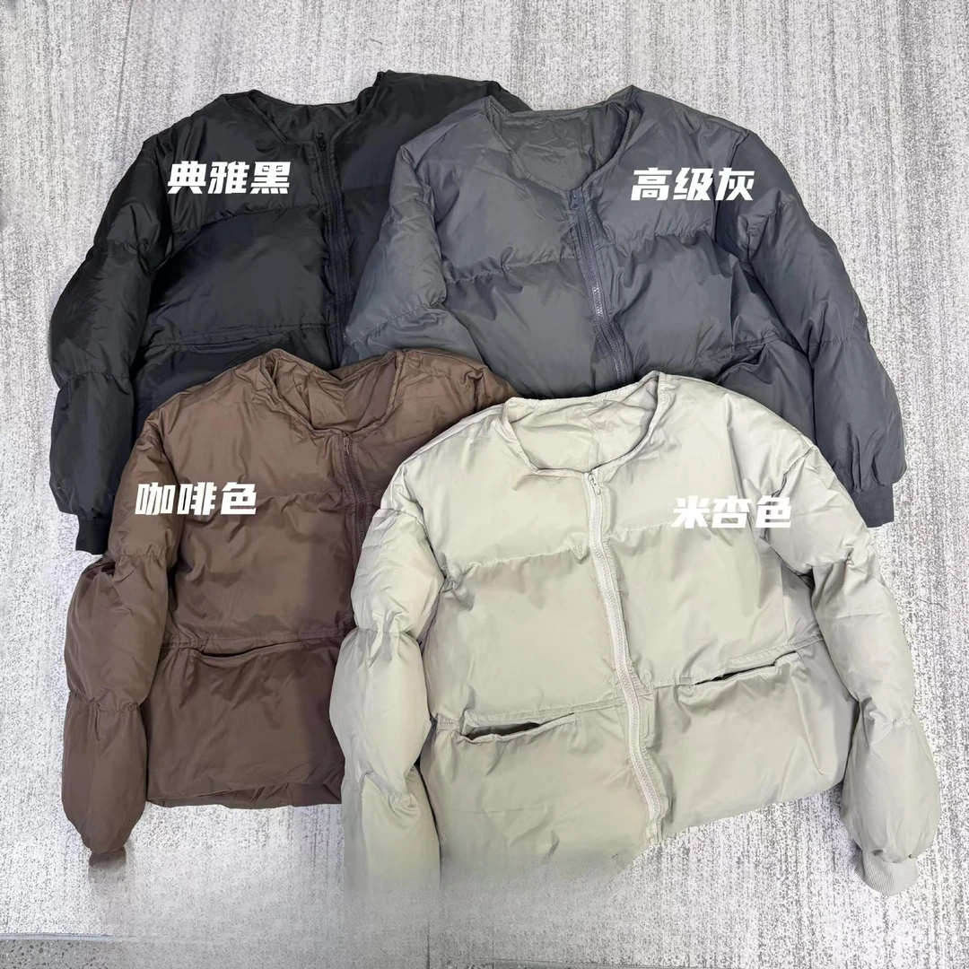 冬季新款时尚简约新款棉服韩系肯豆风面包服女纯色百搭棉衣外套女