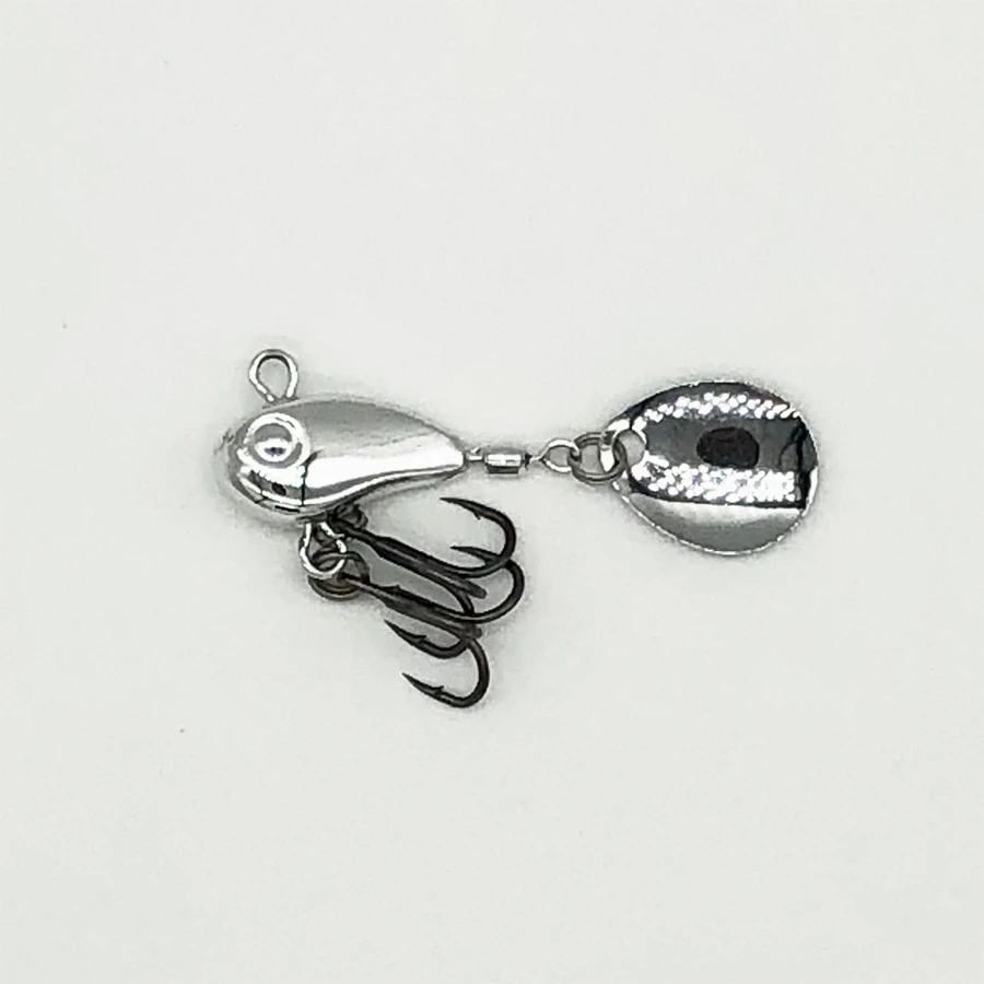 亮仔电镀银小五目 小旋风 VIB 鲈鱼鲅鱼神器 路亚饵 旋转亮片