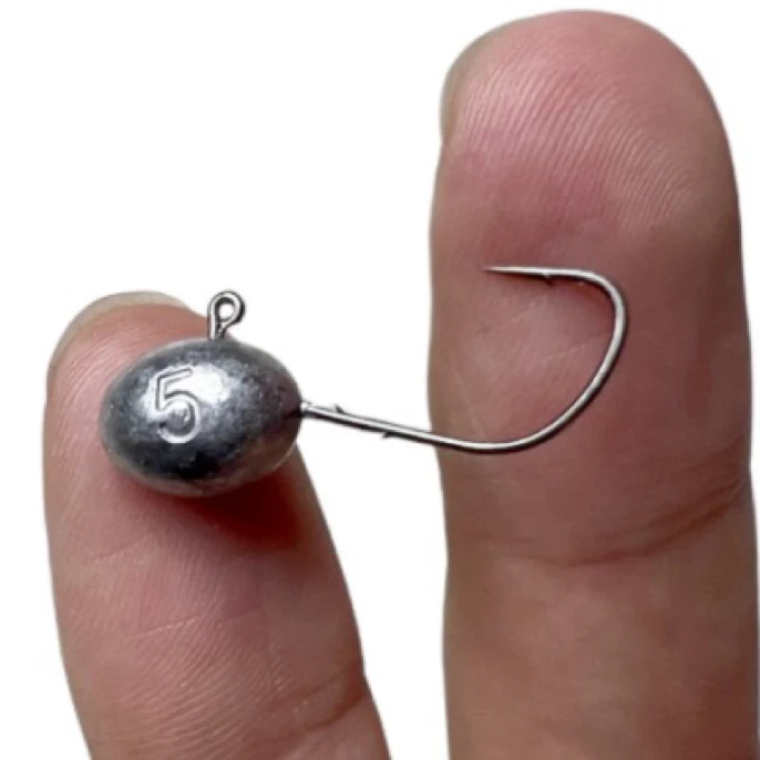 慕斯达双背刺铅头钩根钓微物黑坑蛋型铅头钩