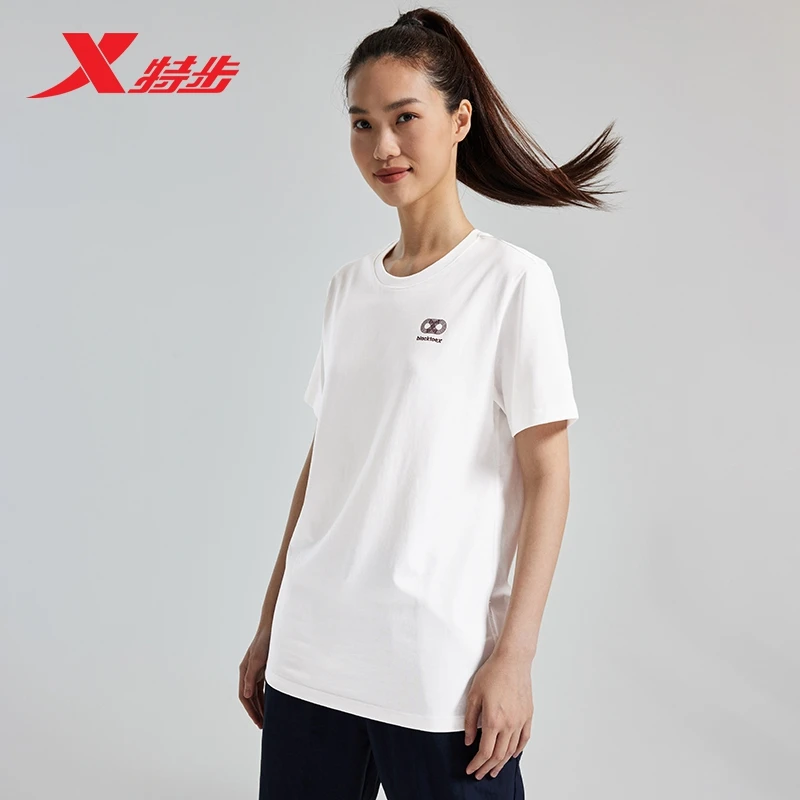 【跑者永不毕业】特步新款男女款户外t透气圆领运动跑步上衣0635