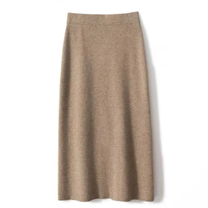 冬季加厚款中高腰A字半身裙