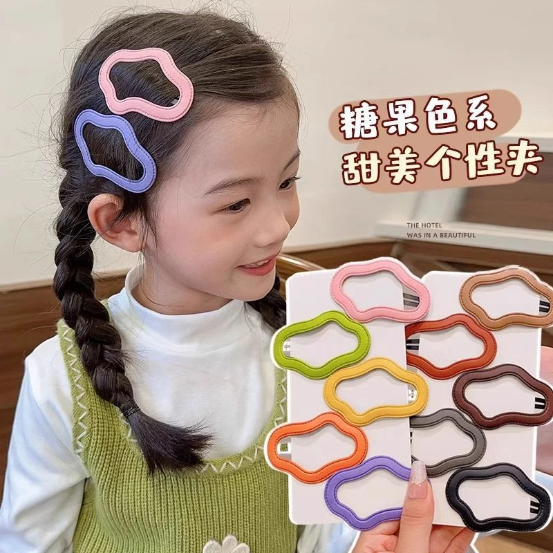 小女孩云朵碎发夹女儿童后脑勺发夹侧边夹子彩色甜美女童发卡头饰