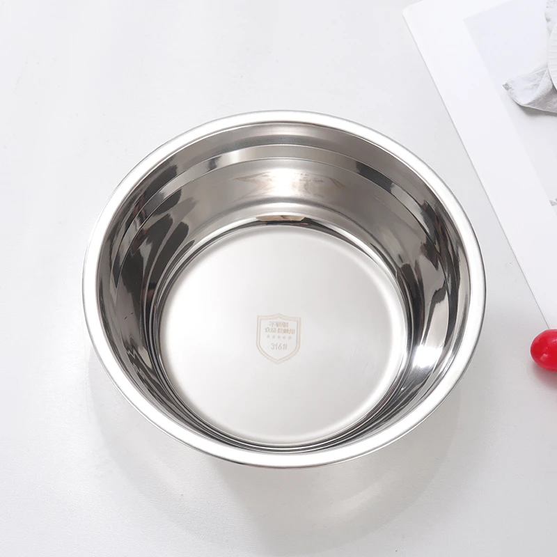 [拼手速 囤！！]316L不锈钢圆盆子抗菌加厚平底圆盆厨房菜盆饭盆