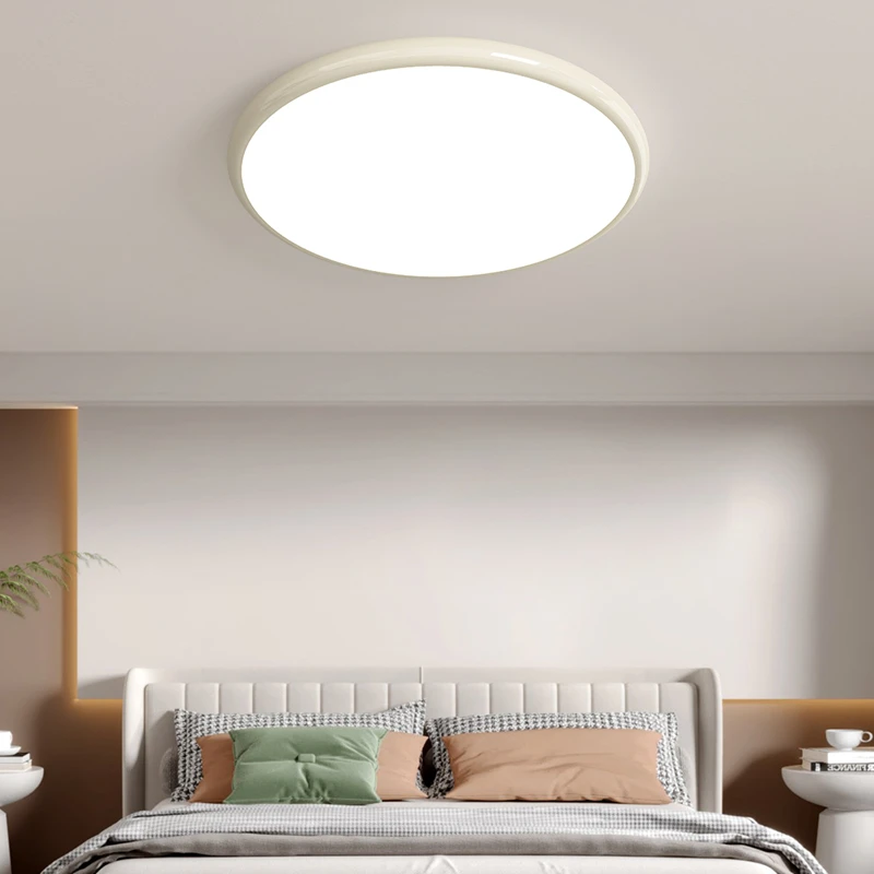 三只小鹿包豪斯奶油风书房间护眼吸顶灯现代简约全光谱超薄主卧室