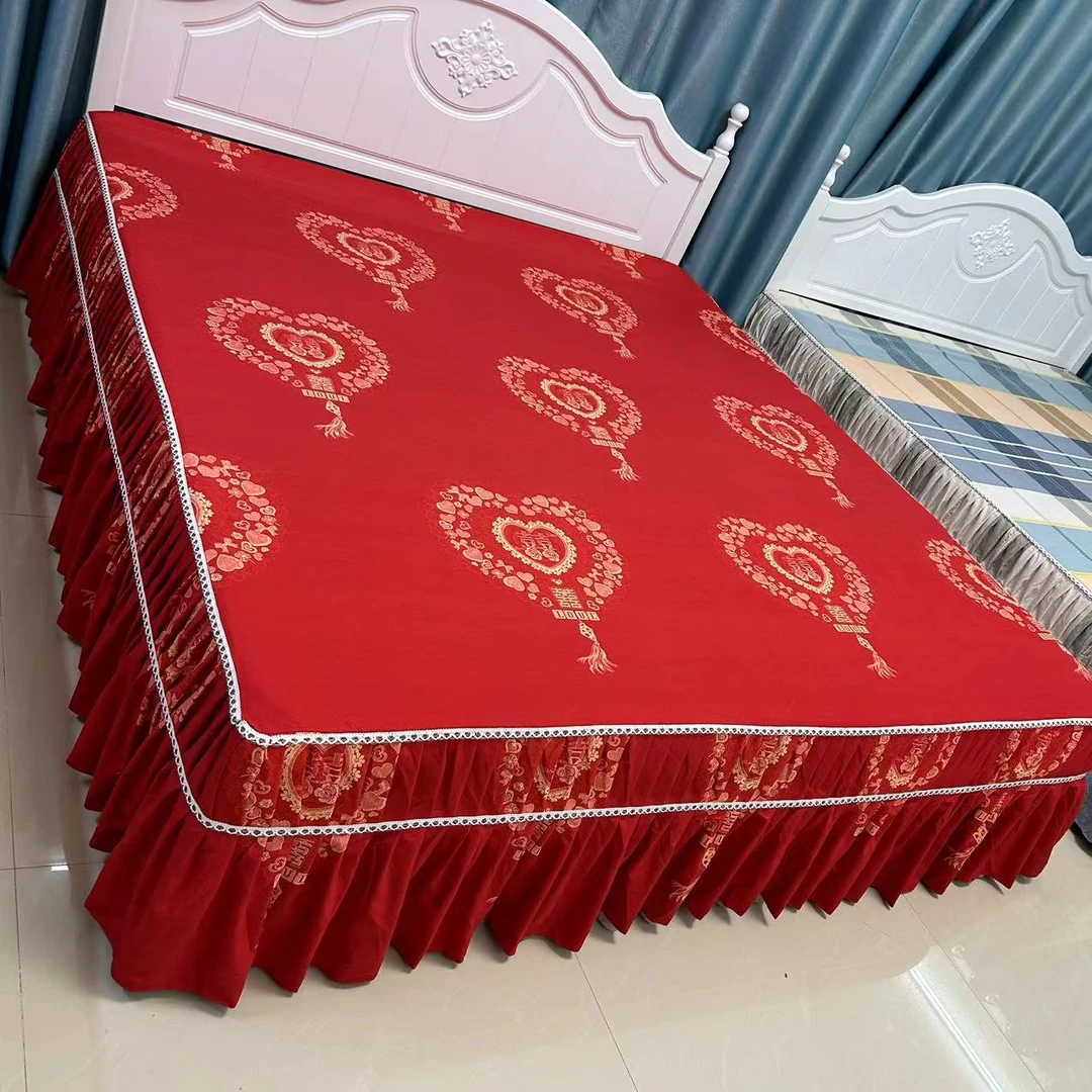 高端精品床罩单件（心心相连）暖绒棉