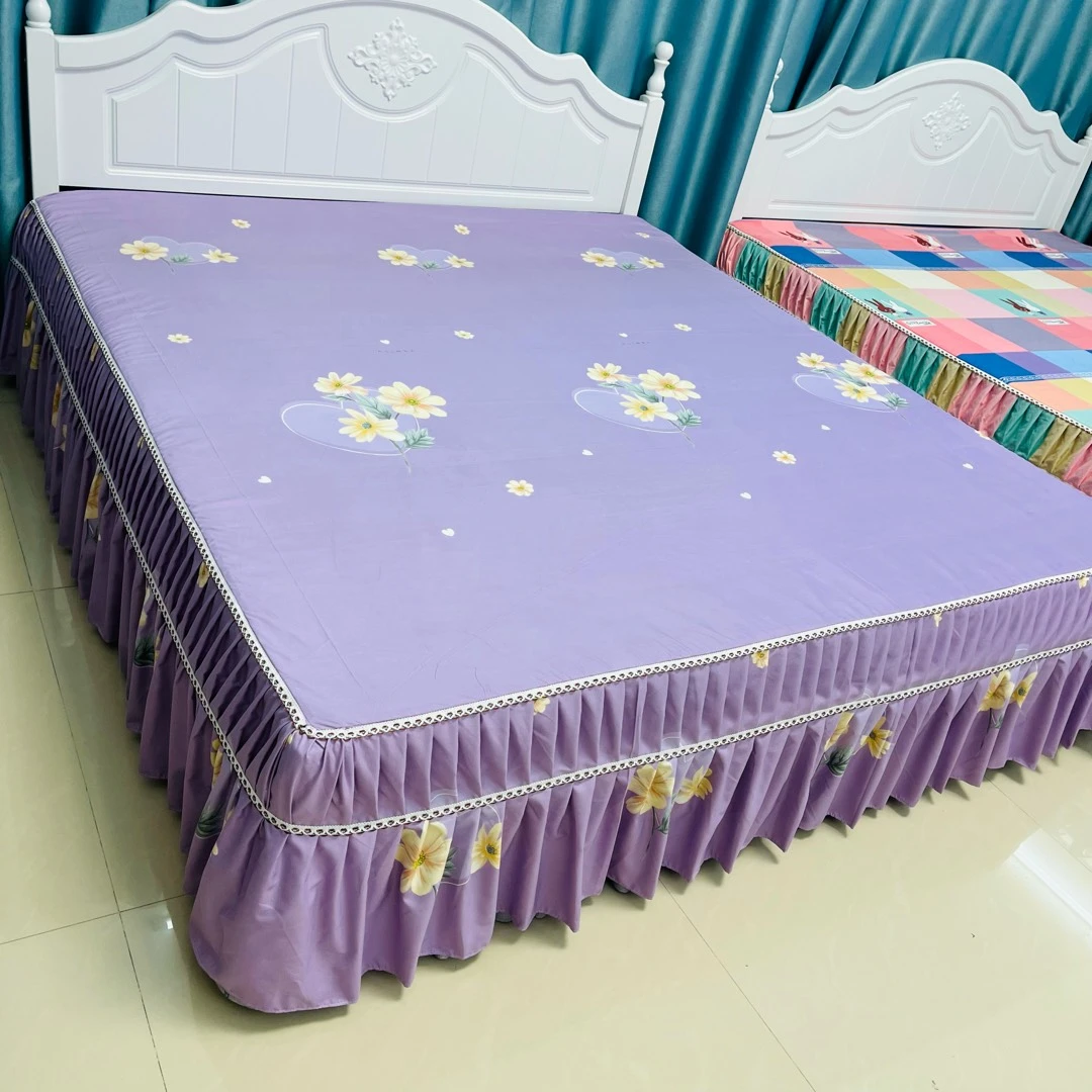 磨毛加厚床罩单件，适合1.5米宽1.8米2米的床，长2.3米床笠