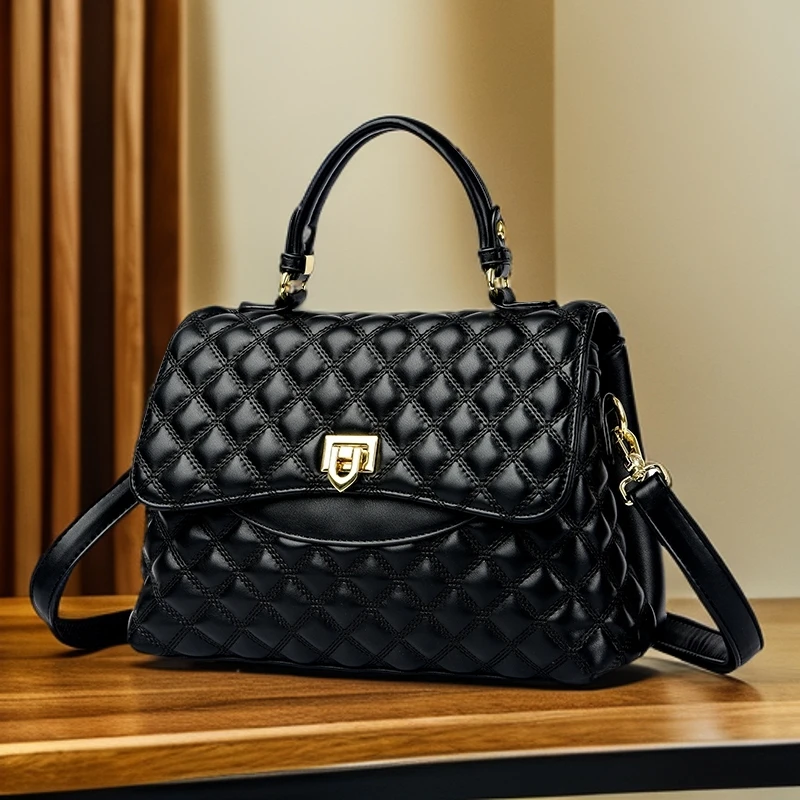 2024上新女士包包高级感绣线手提包女款爆款单肩包时尚百搭斜跨包