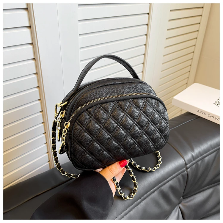 网红斜跨小包包女士2024新款小香风链条包手提时尚百搭菱格单肩包