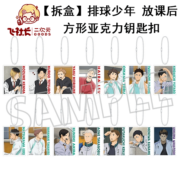 【拆盒】排球少年 放课后 方形亚克力钥匙扣