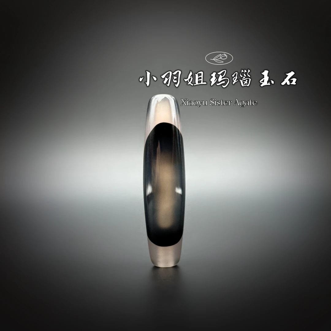 天然玛瑙双色灰透勒子吊坠锁骨链