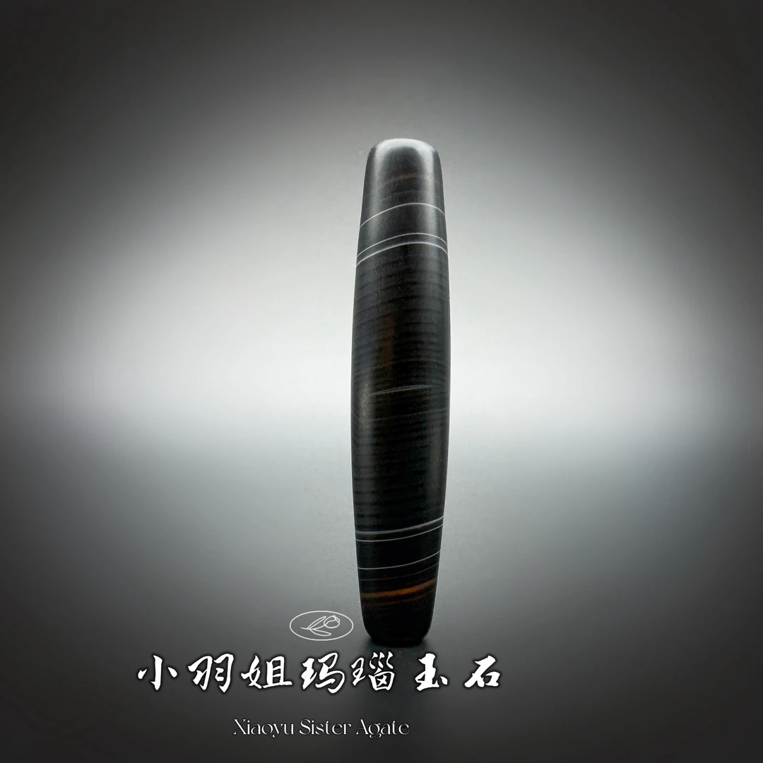 天然哑光玛瑙缠丝满线凤眼缠丝长尺寸勒子