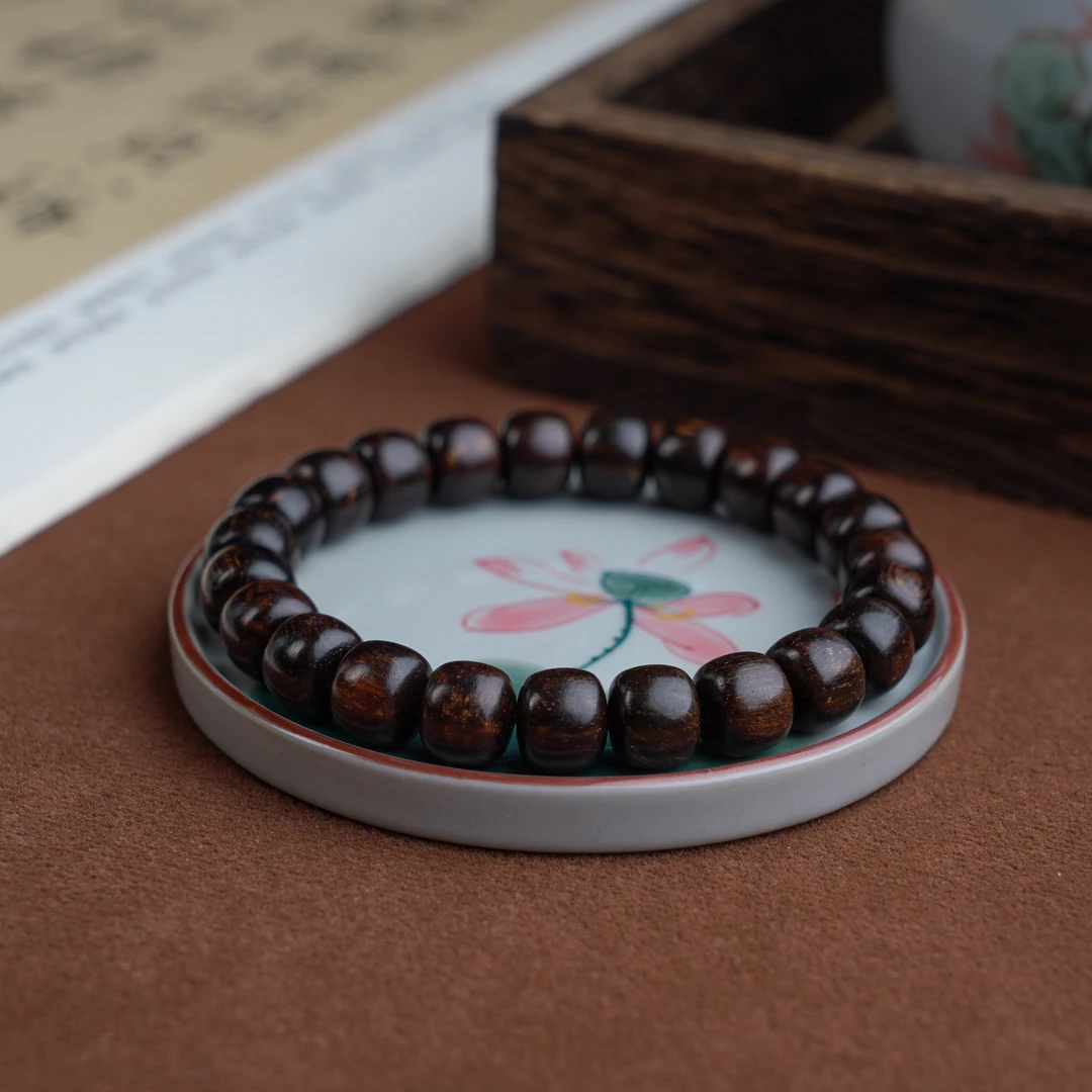 贡木黑油8*9mm手串GM02490100