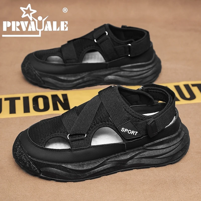 户外运动凉鞋男士夏季2025新款外穿防滑耐磨沙滩鞋涉水全包洞洞鞋