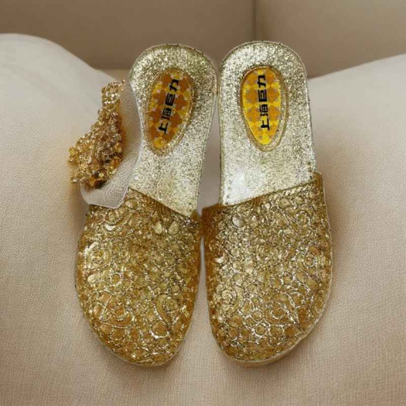 上海巨力水晶包头半托拖新款居家浴室软底防滑拖鞋女鞋半拖外穿