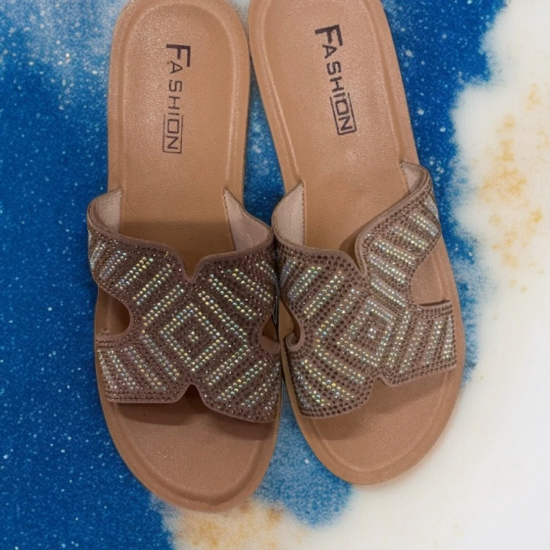 夏季休闲亮钻气质拖鞋