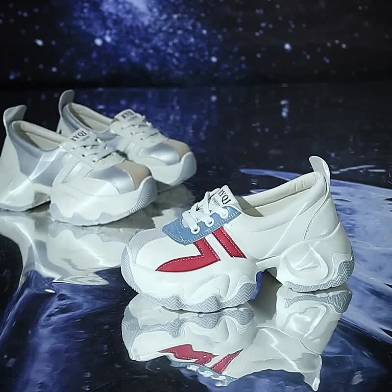 老爹鞋女增高6CM2024夏季新款时尚透气软底运动百搭高级感女鞋