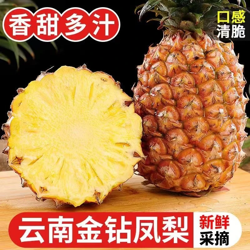 凤梨新鲜现发当季水果2-9斤香水金钻正宗手撕菠萝无眼现摘整箱