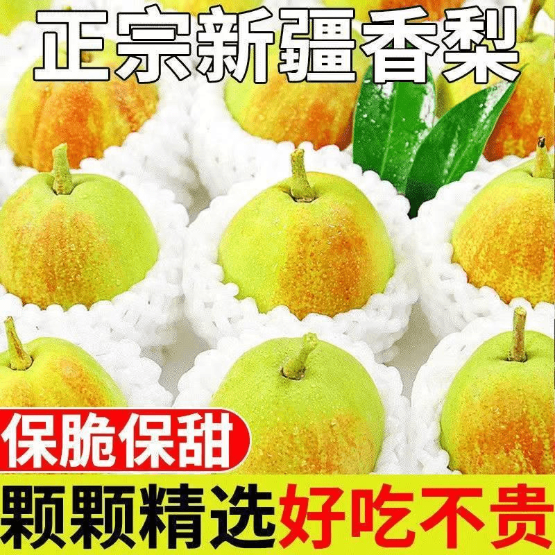 库尔勒香梨水果新鲜大果梨梨子3-9斤当季香梨现摘现发整箱包邮