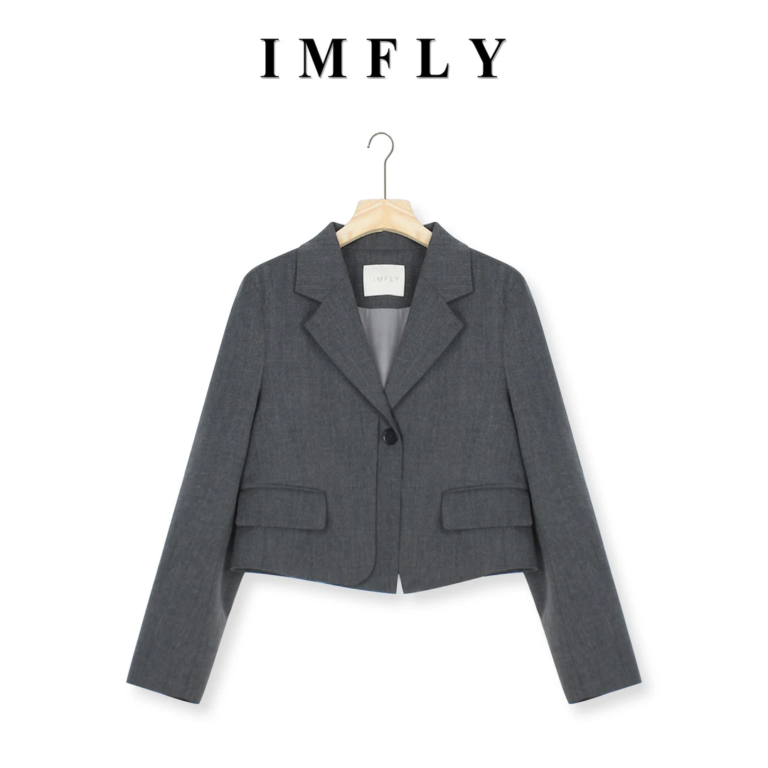 IMFLY金小金自制西装DYW5350休闲韩版秋季短款小西服