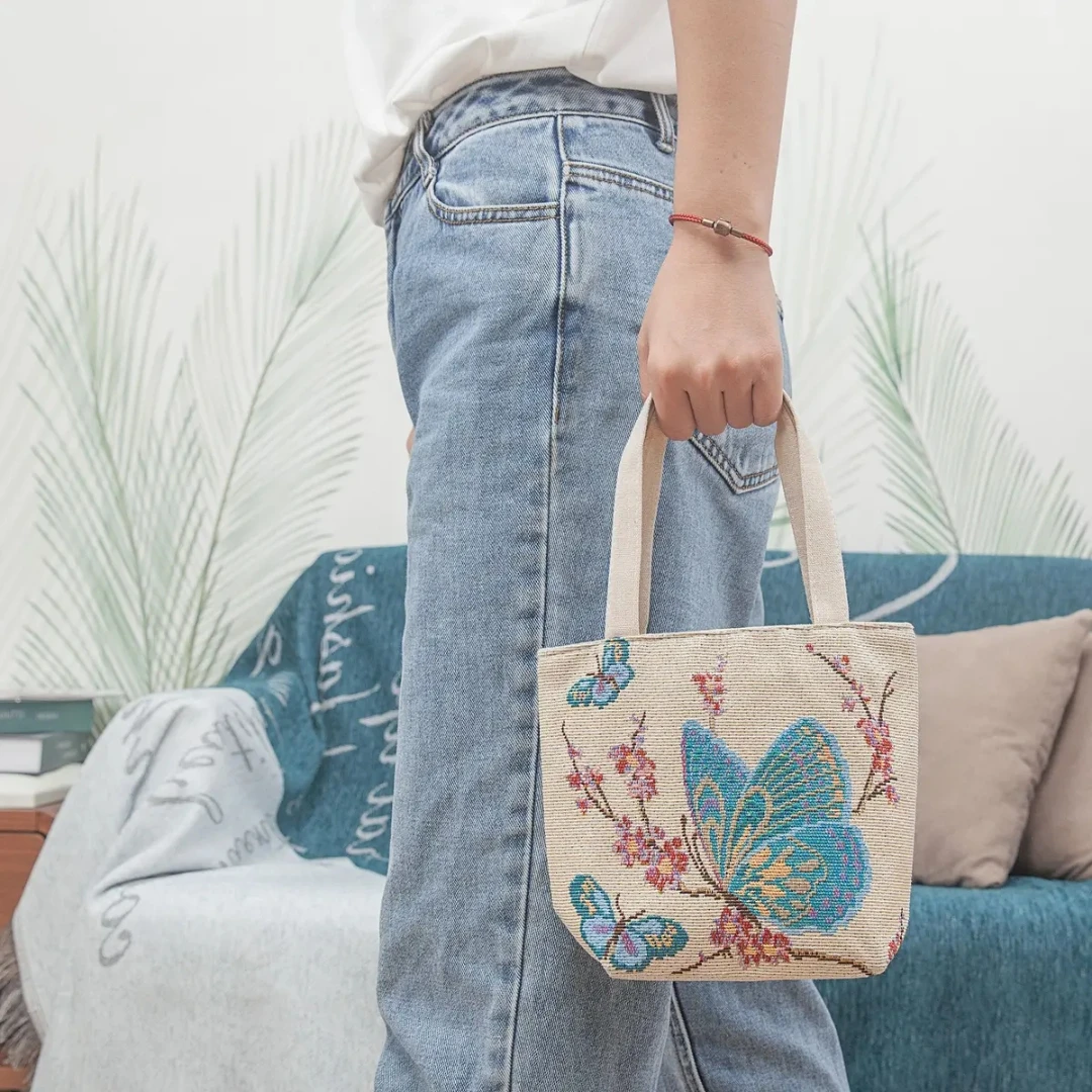 新款高档女包时尚妈咪包手拎包手机包零钱包刺绣图案女士包手提袋