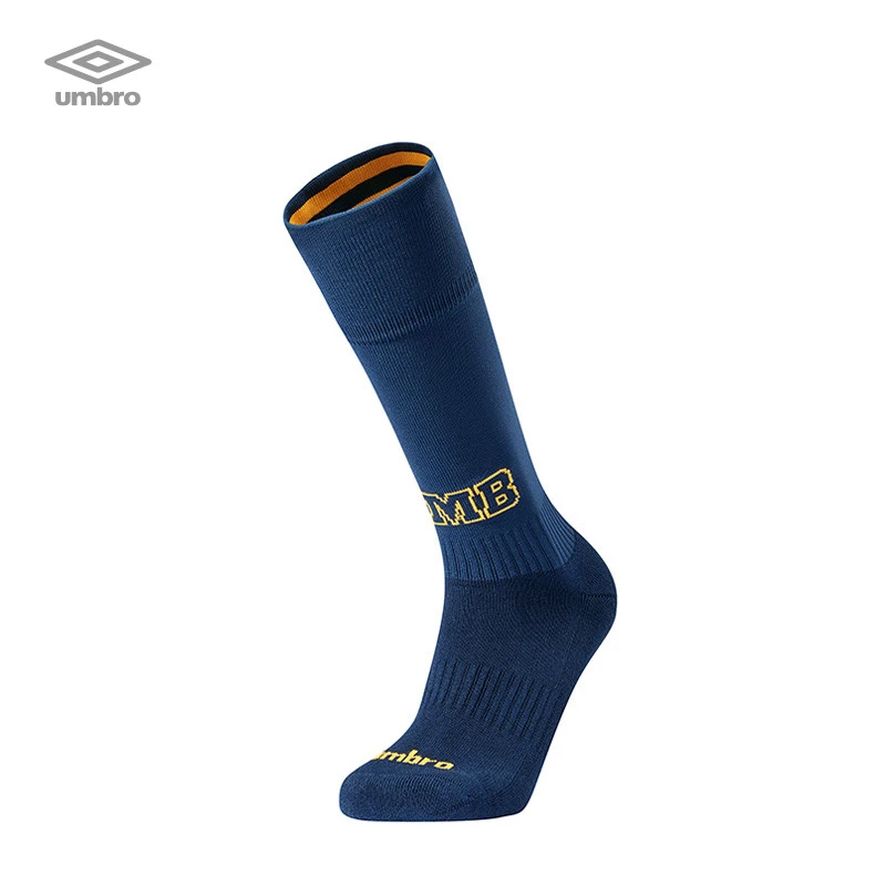 umbro茵宝男子足球袜耐磨吸汗经典简约字母专业训练中筒袜子