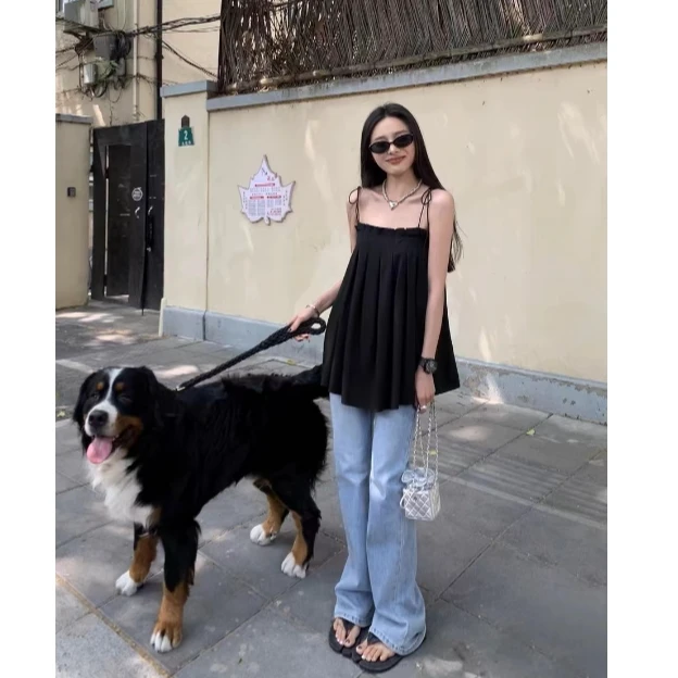 猫猫家加长女裤夏款63158微辣牛仔拖地裤