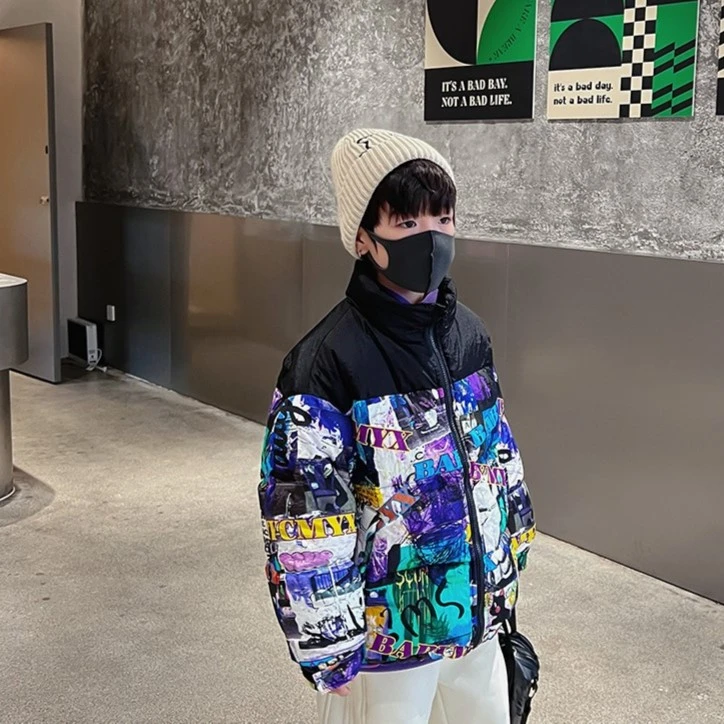 Y5106小龙包男童外套中大童洋气秋冬外套