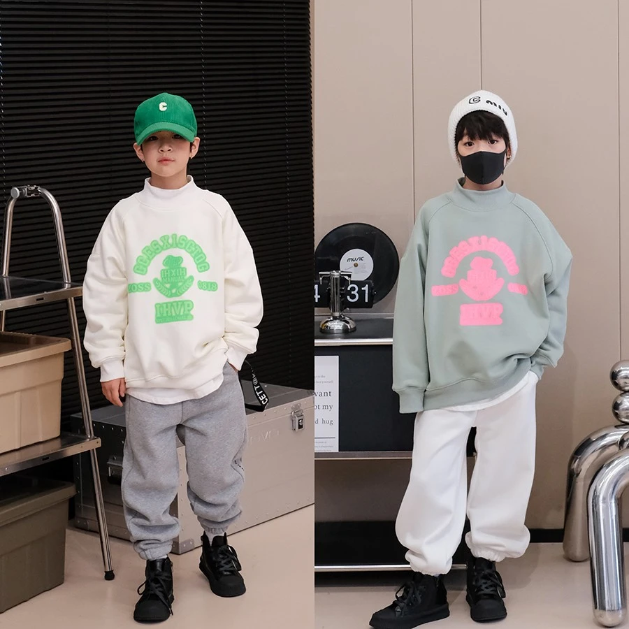 【直播浮力】Y6087 男童加绒卫衣