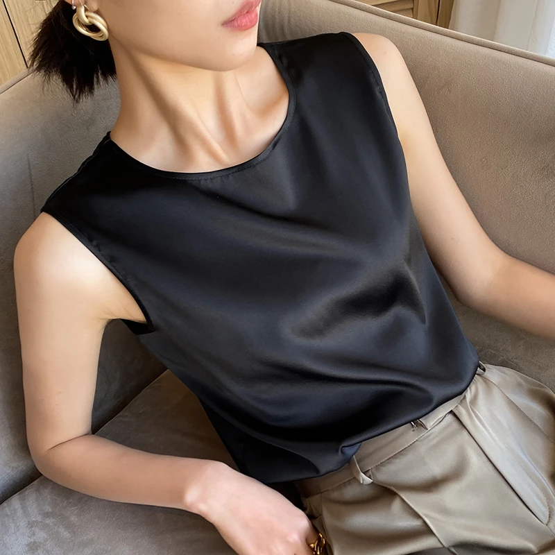 老板娘实力宠粉！圆领无袖内搭外穿t恤女背心白色打底夏季ZS799S