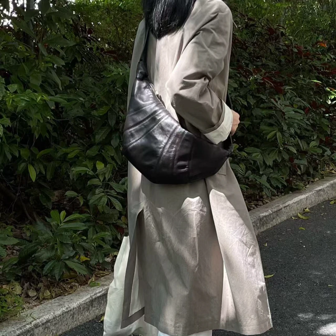 牛角包经典舒适百搭女士单肩斜跨包
