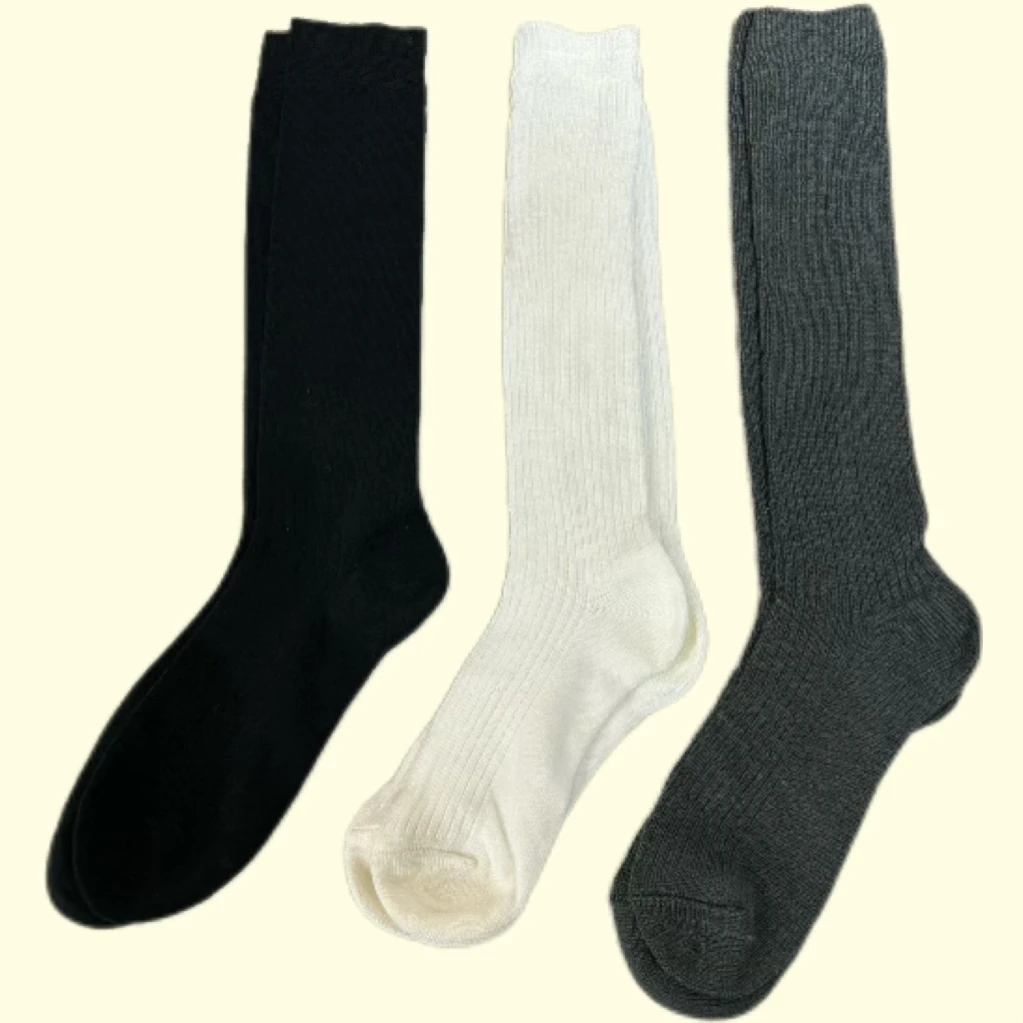 混纺小腿袜子no退no换