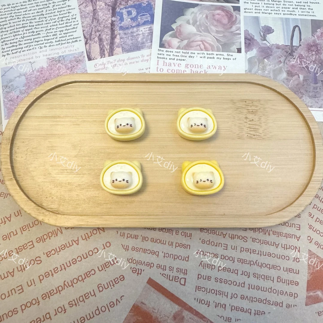 【小艾定制款】猫咪小熊塔仿真食完树脂配件diy