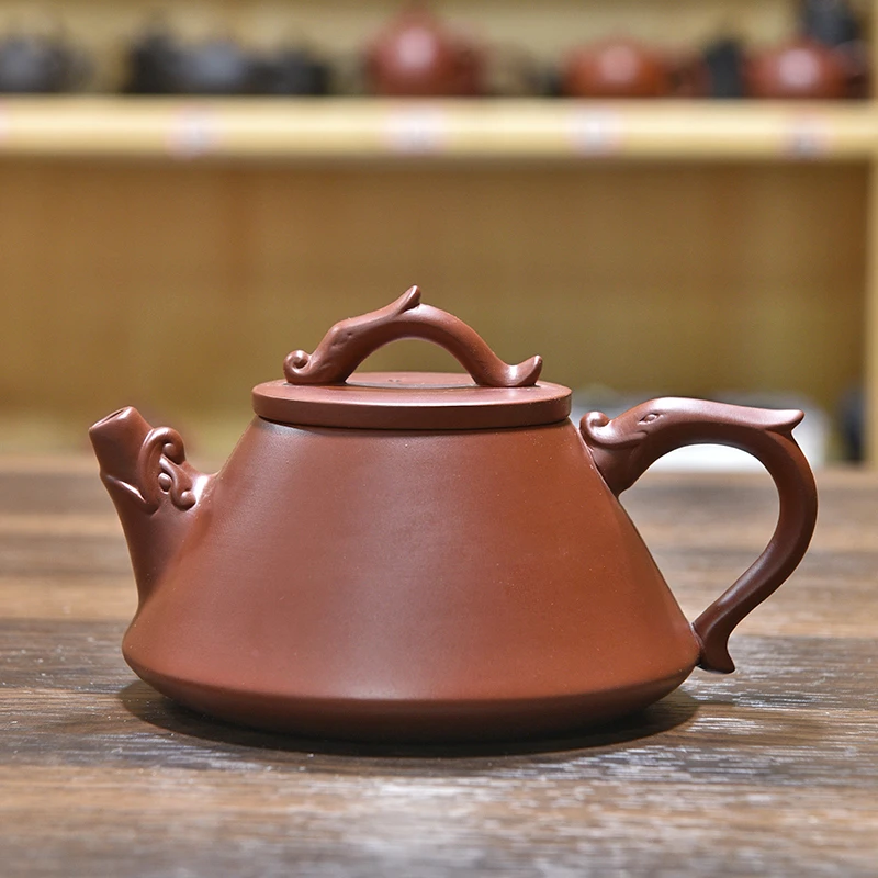 紫砂茶壶原矿朱泥壶石瓢壶凤鸣壶功夫茶具家用泡茶壶大号茶道品茗